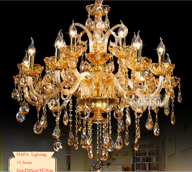 New Free Big Res Chandelier 100 K9 Crystal Luxury Large Home Decoration Amber Gold Cognic Clear Alitools - 12 Gold Plated K9 Crystal Ceiling Light Pendant Chandelier
