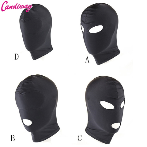Candiway Black Role Play Sports Motorcycle Biker Motorbike Neck Helmet Hood Hat Cap Headwear Full Face Mask Balaclava Headgear ► Photo 1/6
