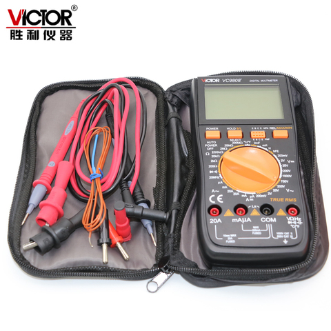 VICTOR VC9808+ Digital 3 1/2 multimeter Electrical Meter ammeter 20A voltmeter Inductance Frequency tester DCV ACV DCA/R/C/L/F ► Photo 1/6