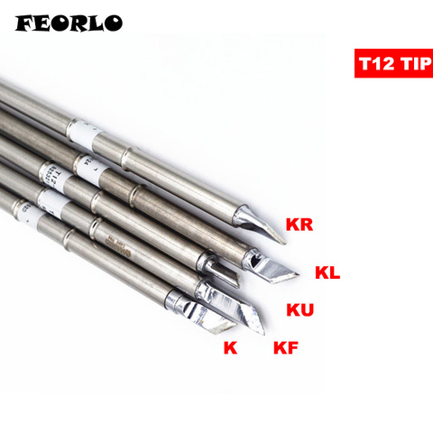 FEORLO soldering tips T12 T12-K KF KR KU KL for HAKKO Solder Iron Tips FX951 STC STM32 OLED Soldering Station ► Photo 1/1