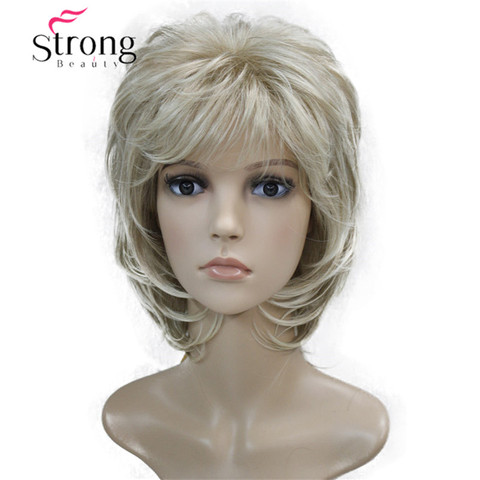 Short Soft Shaggy Layered Blonde Swept Bangs Full Synthetic Wig Natural Wave Women's Wigs COLOUR CHOICES ► Photo 1/4