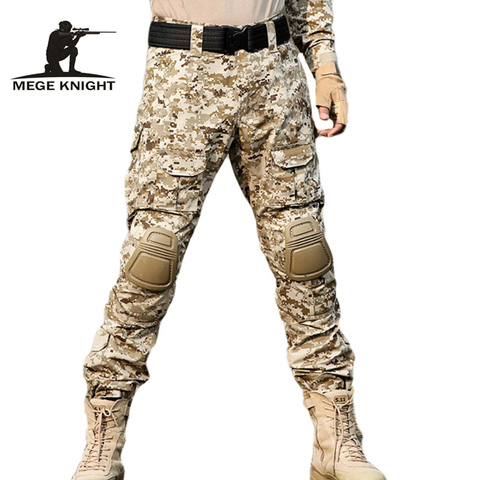 MEGE Rapid Assault multicam pants with knee pads, Camouflage tactical military clothing,  paintball army cargo combat trousers ► Photo 1/6