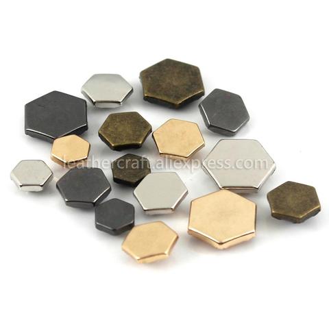 100 sets Metal Hexagon Single Cap Rivets Studs Fastener Leather Craft Bag Clothing Garments Shoes Decor ► Photo 1/6