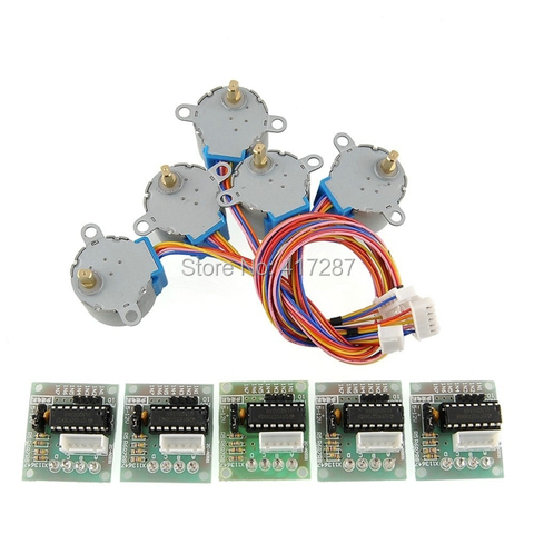 5pcs/lot Gear Stepper Motor 28BYJ-48 DC 5V + ULN2003 Driver Test Module Board For Arduino UNO R3 Free Shipping & Drop Shipping ► Photo 1/5