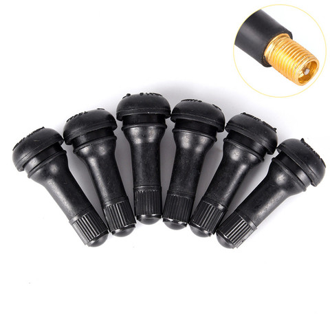 5PCs/set Black TR413 Tubeless Car Wheel Tire Valve Stems with Caps Tyre Rubber Valves With Dust Caps ► Photo 1/6