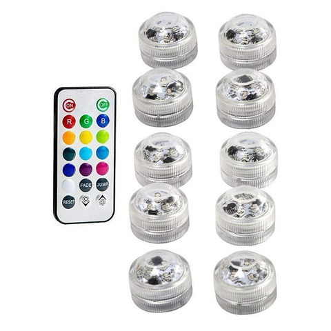 IP68 Waterproof Battery Operated Multi Color Submersible LED Underwater Light for Fish Tank Pond Swimming Pool Wedding Party ► Photo 1/6
