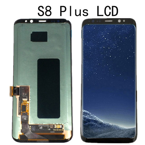 For SAMSUNG Galaxy S8 G950 G950F LCD Display Touch Screen Digitizer Replacement For SAMSUNG S8 Plus G955 G955F LCD with Frame ► Photo 1/6