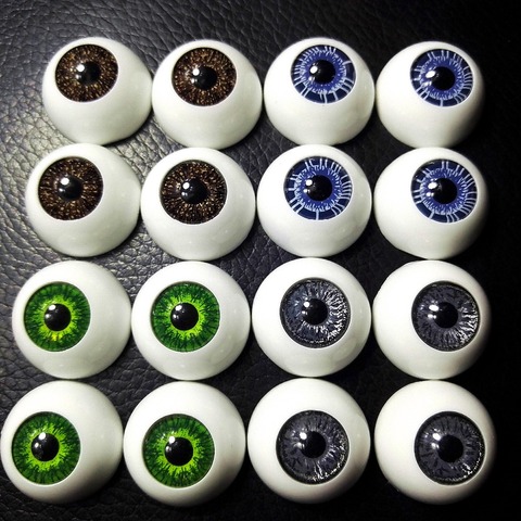 4 Pairs/LOT Doll Eyeball 20MM Real Reborn Acrylic  Doll Eyes High Quality Accessories Mix 4 Colors Half Round Bjd Eyes for Toys ► Photo 1/6