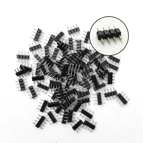 solderless 4 pin 5 pin Terminals connector needle 4PIN RGB 5PIN RGBW Male Plug Adapter Connector for 3528 5050 LED strip Light ► Photo 1/6