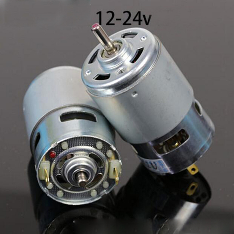775 DC Electric spindle Motor For Drill 12 24V 288W Brush motors lawn mower motor with two ball bearing Rated Electric grinder ► Photo 1/6