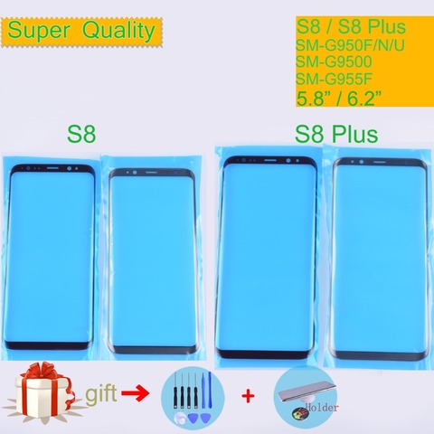 For Samsung Galaxy S8 G950 G950F SM-G950F S8 Plus G955F SM-G955F Touch Screen Front Glass Panel Outer Glass Lens NO LCD S8+ ► Photo 1/6