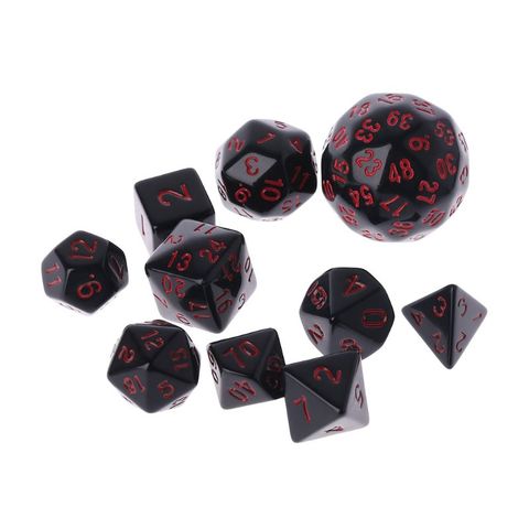 10Pcs/Set Game Dice Multi Sided Dices Mixing Party Games Club Gifts Creative Adult Children For Dungeon D & D Games Play ► Photo 1/6