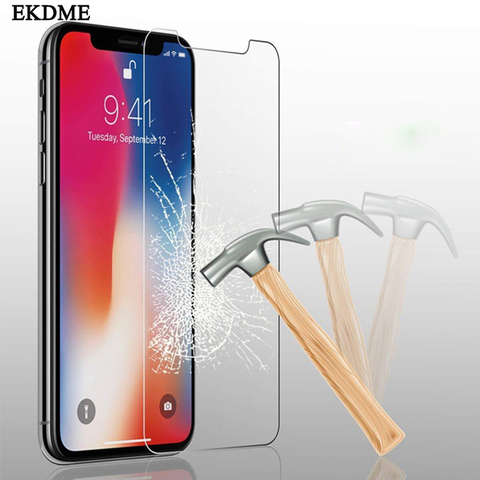 Tempered Glass For iPhone 11 12 Pro XR XS MAX Screen Protector For iPhone X 8 7 6 6S Plus 5 5S SE 12 Mini Front Protective Films ► Photo 1/6