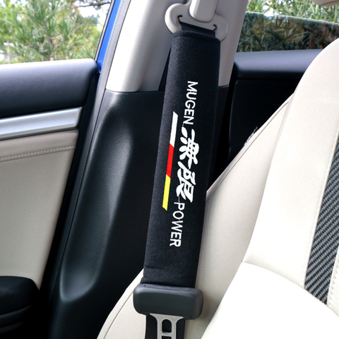 Car Safety Seat Belt Pads Harness Safety Shoulder Strap Cushion Cover Shoulder Cover for Honda Mugen Power Accord CRV Hrv Jazz ► Photo 1/6