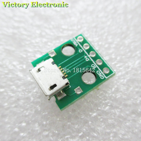 MICRO USB transformed into DIP, 5PCS/Lot female seat B type, patch turn into DIP transfer board welded female seat ► Photo 1/2