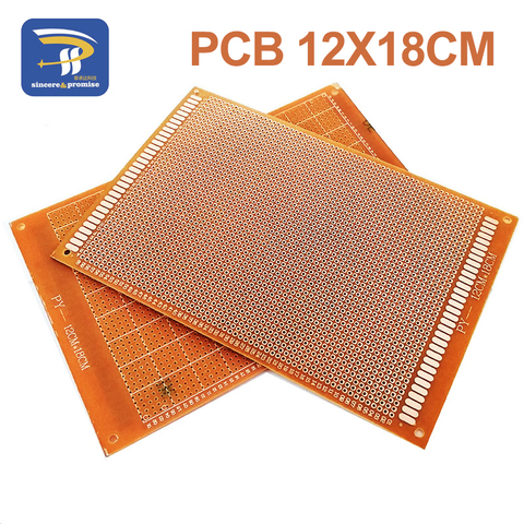 1pcs 12x18 cm 12*18cm Single Side Prototype 2.54mm PCB Breadboard Universal Experimental Bakelite Copper Plate Circuirt Board ► Photo 1/5
