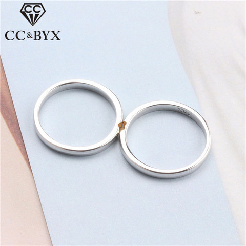 CC S925 Silver Rings For Women And Men Trendy Jewelry Heart Lover Couple Ring Bridal Wedding Accessories Drop Shipping CC1512 ► Photo 1/6