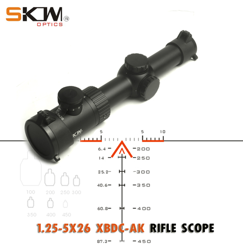 SKWoptics 1.25-5x26A Tactical riflescopes Hunting for AK AR, M4 Kalashnikov sight compact rifle scope BDC reticle ► Photo 1/6