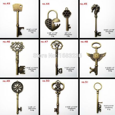 Heavy Duty Large Antique Vintage Vtg Old Looking Decorative Key Pendant Bow Steampunk Charms Jewelry DIY ► Photo 1/6