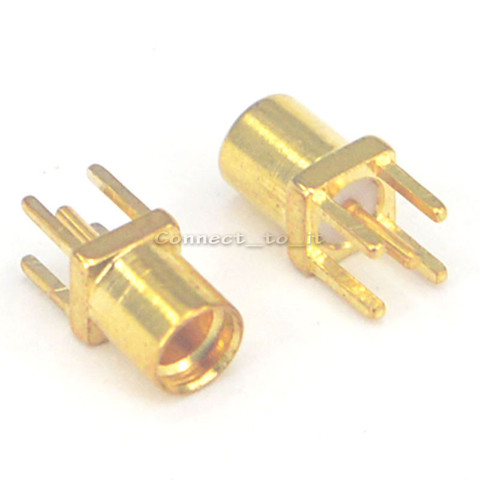10 Pieces  MMCX thru hole Jack female PCB Mount connector with solder post Center Solder PCB Mount ► Photo 1/3