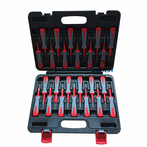 25 in 1 Terminal Removal Tools Release Extractor Crimp Terminal Removal Dismount Tool Kit for audi VW Molex DELPHI tyco AMP ► Photo 1/1
