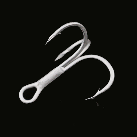 JonStar 20pcs/lot Treble hook 2X Super Strong #1 #2 #4 #6 For Tuna  Whale Sea fishing with inverted T type coated with Nickle ► Photo 1/6