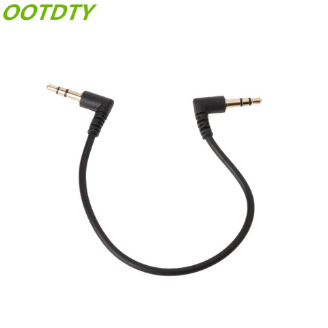 OOTDTY 90 Degree Right Angled 3.5mm Jack Male To Male Stereo Audio Cable For Car AUX ► Photo 1/1