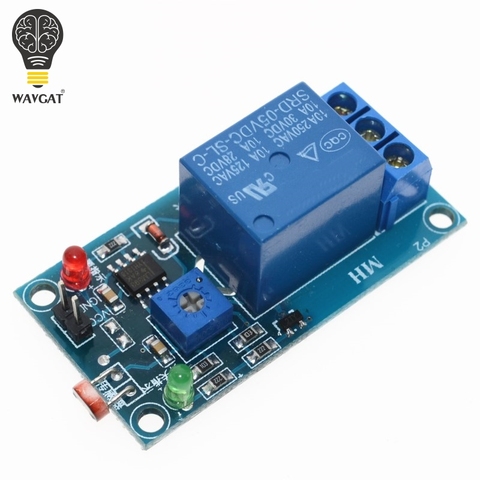 WAVGAT 5V 12V Light Photoswitch Sensor Switch LDR Photoresistor Relay Module Light Detection Photosensitive Sensor Board ► Photo 1/5