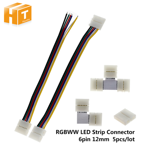 6Pin LED Strip Connector for RGBCCT LED Strip Free Welding Connector 5pcs/Lot. ► Photo 1/6