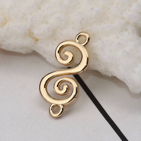 DoreenBeads Zinc Based Alloy Connectors S-shape Gold Silver Color Jewelry Accessories 18mm( 6/8