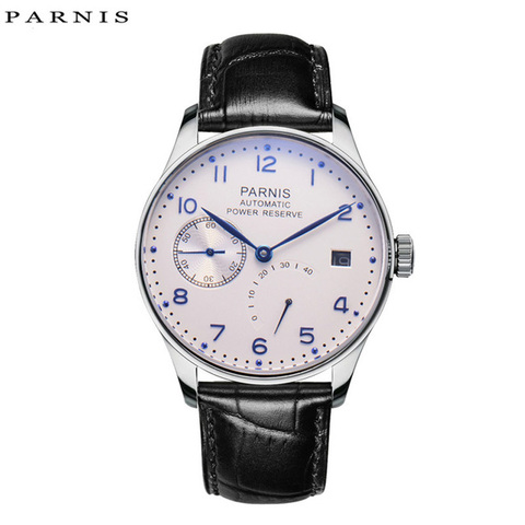 Parnis 43mm Mechanical Watches Men 2022 Calendar Waterproof Automatic Self Wind Watch Black Silver ► Photo 1/6