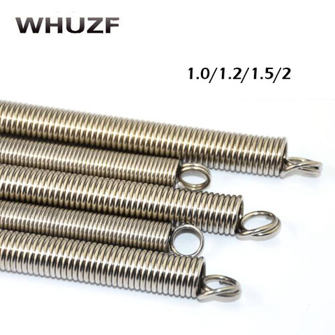 Spring 2pcs High quality metal long extension springs 1.0/1.2/1.5/2mm wire diameter x (6-17)mm out diameter x 300mm length ► Photo 1/3