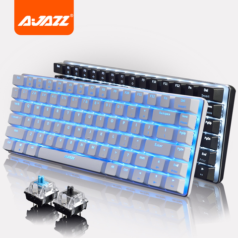 Ajazz Geek AK33 LED Backlit Usb Wired illuminated Gaming Mechanical Keyboard Gamer Ergonomic Multimedia Blue / Black Switch New ► Photo 1/6
