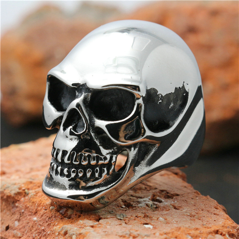 Size 6 to size 16 316L Stainless Steel Cool Big Skull Newest Design Ring ► Photo 1/5