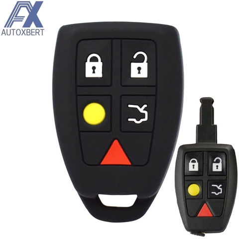 Silicone Car Key Case For Volvo C30 C70 S40 V50 2004 2005 2006 2007 Cover Remote Fob Shell Jacket Sleeve ► Photo 1/6