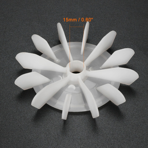 Uxcell 1Pcs 120x15mm/140x16mm/140x18mm/148x20mm White Plastic D Shaft Replacement 6/12 Impeller Motor Fan Vane for Home DIY ► Photo 1/4