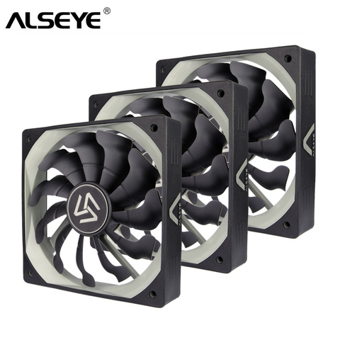 ALSEYE Cooler PC Fan 3Pin 12V 120mm Fan Cooling (3pieces/lot) 1200RPM Silent Case Fans ► Photo 1/6