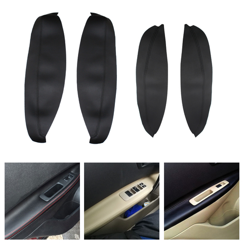 4pcs Microfiber Leather Front / Rear Door Panels Armrest Covers Protective Trim for Nissan QASHQAI J10 2007-2012 2013 2014 2015 ► Photo 1/6