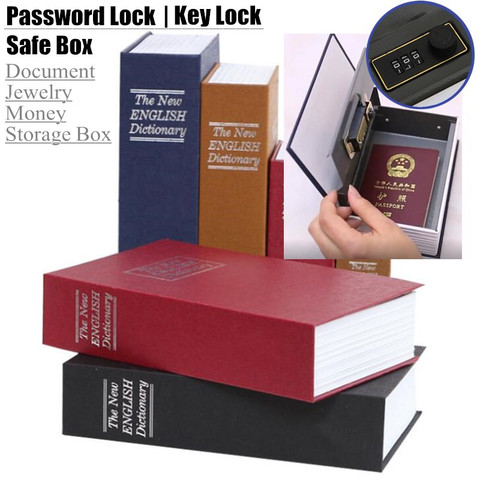Dictionary Mini Safe Box Book Money Hidden Secret Security Safe