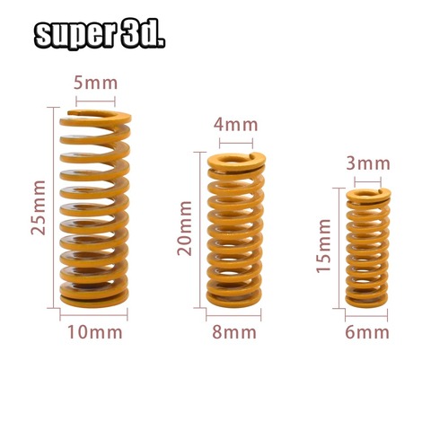 3D Printer Parts Spring For Heated bed Leveling Extruder strong spring Bore 3/4/5mm Outer diameter 6/8/10mm Length15/20/25mm ► Photo 1/6