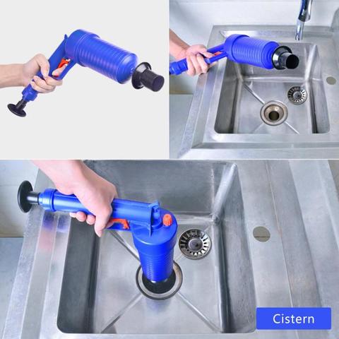 1pc Blue Drain Cleaner For Kitchen And Bathroom, Sink Plunger Tool