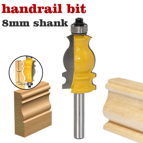 1PC 8mm Shank Architectural Cemented Carbide Molding Router Bit Trimming Wood Milling Cutter for Woodwork Cutter Power Tools ► Photo 1/6