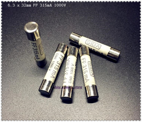 2pcs/Lot 6.3 x 32mm FF 315mA 1000V SIBA Ceramics Fuse DMI-Fuse For Multimeter Brand New ► Photo 1/3