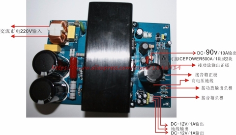 ICEPOWER 500A digital power amplifier Class D power amplifier switching power  board ► Photo 1/2