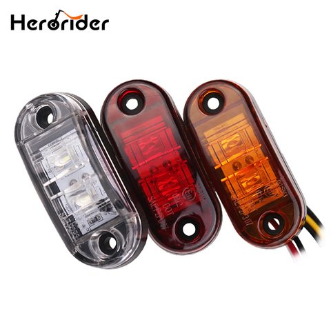 Herorider 24v 12v Amber LED Side Marker Lights For Trucks Side Clearance Marker Light Clearance Lamp 12V Red White for Trailer ► Photo 1/6