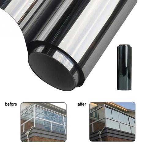 200*50CM Waterproof Window Film One Way Mirror Silver Insulation Stickers UV Rejection Privacy Windom Tint Films Home Decoration ► Photo 1/6