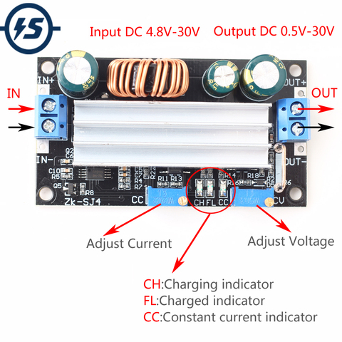 DC DC Voltage Boost Buck Converter 4.8-30V Solar Charger Charging Controller Adjustable Step-Up / Down Automatic Power Module ► Photo 1/6