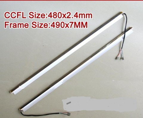 2PCS 22'' inch wide dual lamps CCFL with frame,LCD lamp backlight with housing,CCFL with cover,CCFL:480mmx2.4mm,FRAME:490mmx7mm ► Photo 1/2