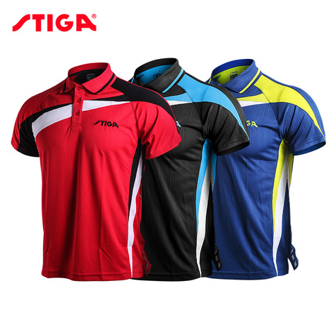 Genuine Stiga Table tennis clothes sportswear quick dry short sleeved men ping pong Shirt Badminton  Sport Jerseys ► Photo 1/4