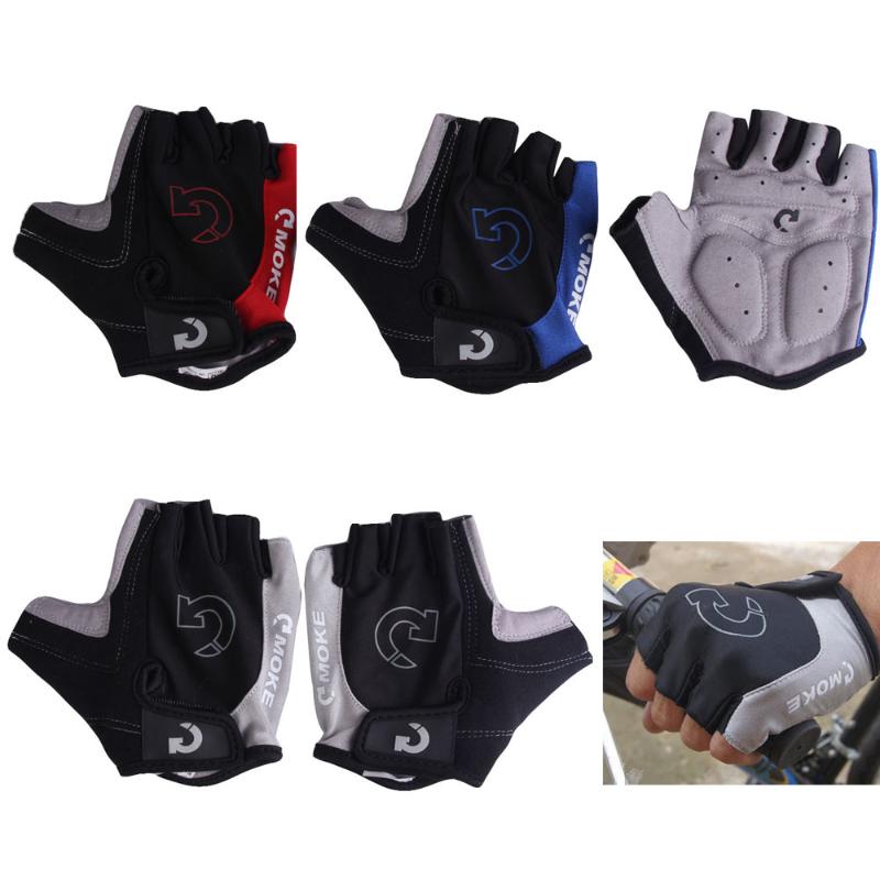 1Pair Antiskid Breathable Cycling Mountain Bike Bicycle Sport Half Finger Gloves 